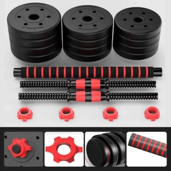 ชุดดัมเบล ปรับน้ำหนักได้ 40kg พร้อมแกนบาร์เบล ยกน้ำหนัก สร้างกล้ามเนื้อ - Image 4