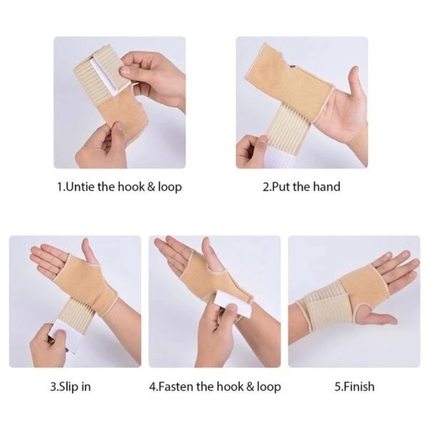 ผ้ายืดพันข้อมือพร้อมถุงมือสำหรับออกกำลังกาย - Image 3